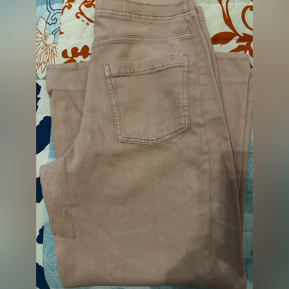 NWT Anthropologie Pilcro Adi Linen blend Crop Mid-Rise Flare Pants Size 30 Tall - Picture 7 of 9